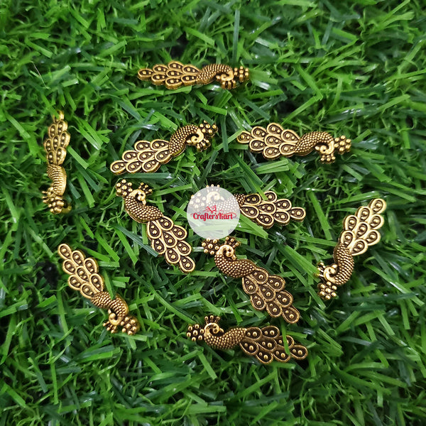 Gold Peacock Charms