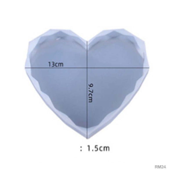 5 x 3.8 Inch Heart Shape Agate Silicone Mold