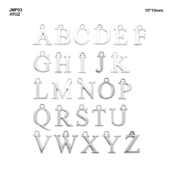 A to Z Metal Charms(Silver Color)