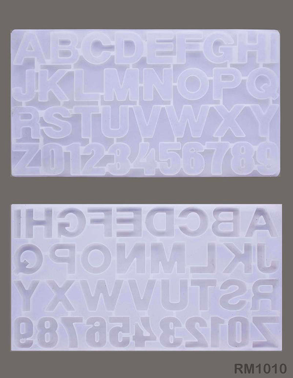 Epoxy Resin Casting Capital Alphabets and Number Mold for DIY Crafts etc.(No Holes)