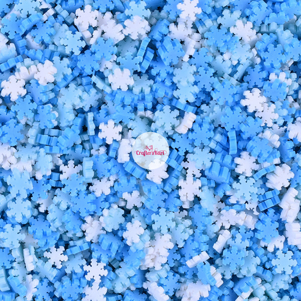 Polymer Clay Slice 3D 5mm Snow Flakes Fimo Slices for Resin Jewelry, Slime Making, Nail Art and DIY Crafts etc.