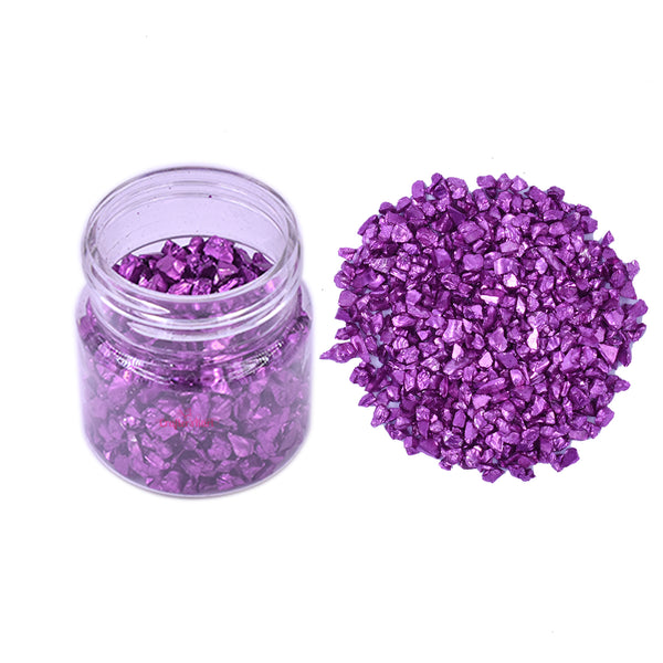 Crushed Glass Stone for Resin Art, DIY Crafts etc.(Violet Color, 20 Grams)