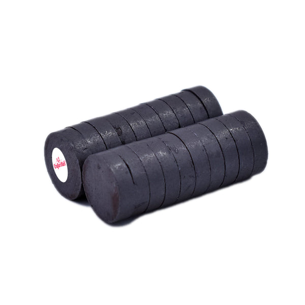 20 x 3 mm Ferrite Black Magnets for Arts & Crafts, Refrigerator Magnet, Hobby, School Projects & Office