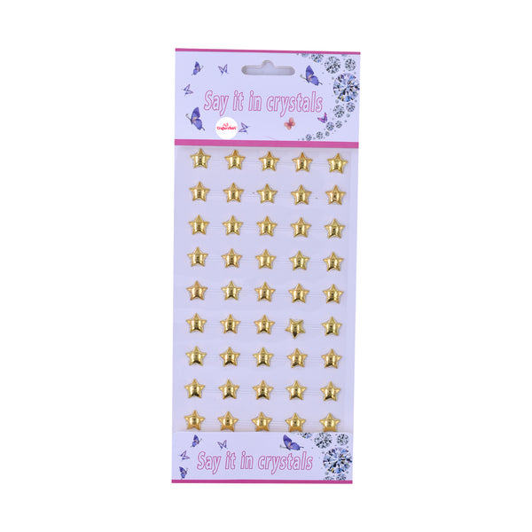 10MM Self Adhesive Star Stickers for DIY Crafts, Scrapbooking, School Crafts, Decorations etc.(Gold Color)