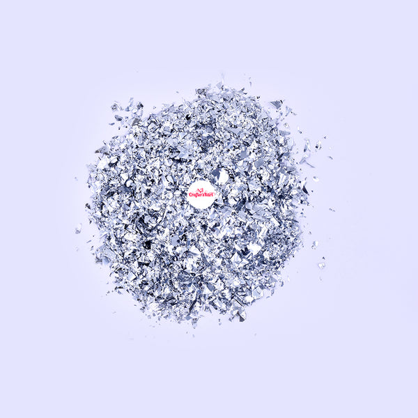 Silver Color Glitter Flakes for Resin Jewellery, DIY Crafts, Scrapbooking etc..