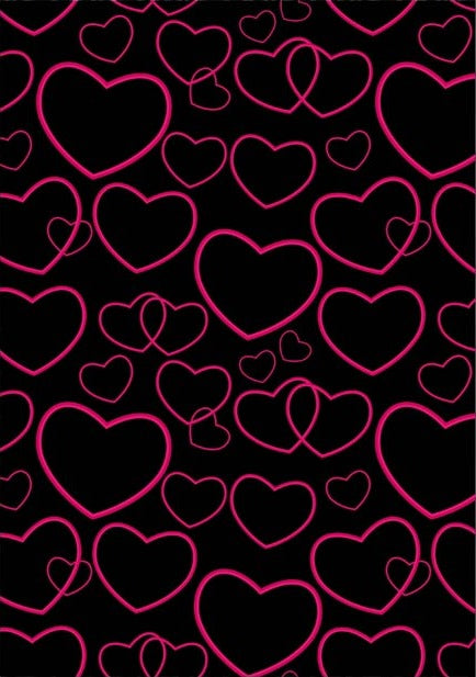 A4 Size Pink Heart Theme Printed Craft Paper 180 GSM for DIY, Scrapbooking, School Projects, Card Making etc.