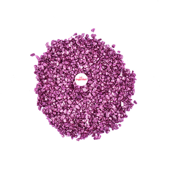 Crushed Glass Stone for Resin Art, DIY Crafts etc.(Purple Color, 20 Grams)