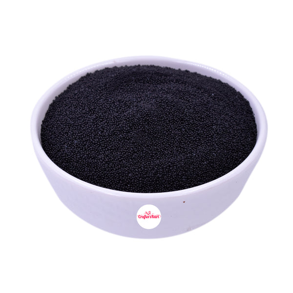 Black Color Micro Glass Beads No Holes for Jewelry Making, DIY Crafts etc.