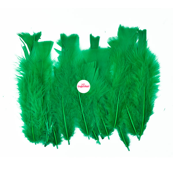 Natural Dyed Feather 10 to 15 CM Long (Green Color)