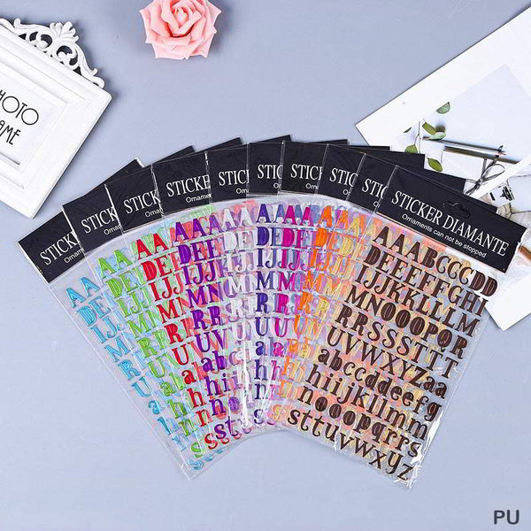 metallic alphabet stickers