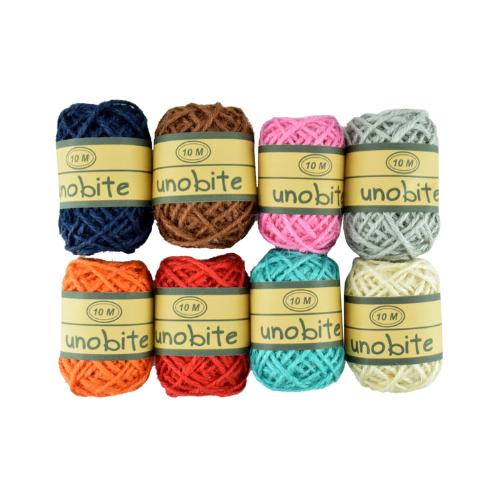Unobite Premium Natural Color Jute Twine Thread Cord for DIY Craft Decoration, Wedding and Party Supplies(10 Meters Per Roll).