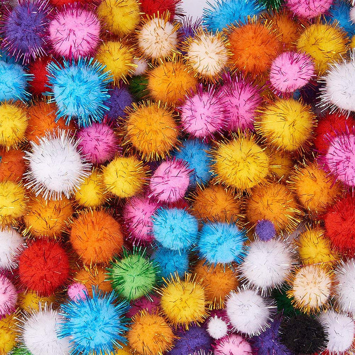 Unobite Multicolor Glitter Pom Pom Balls 2.0 CM.