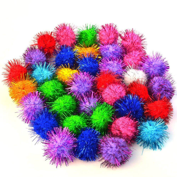Unobite Multicolor Glitter Pom Pom Balls 2.5 CM.