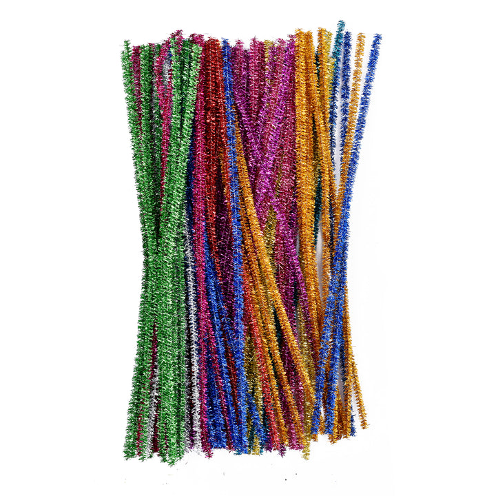 Unobite Multicolor Glitter Pipe Cleaner for Art & Craft, Scrapbooking, DIY & School Projects Pack of 100 Piece.