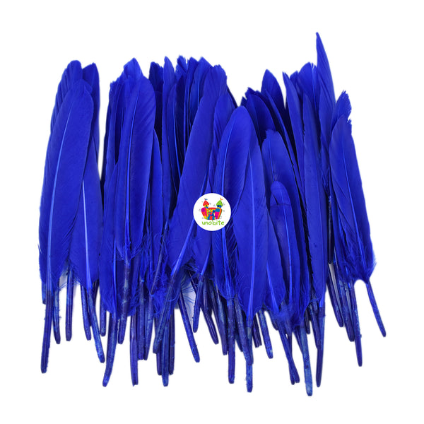 Unobite Natural Dyed Feather 8 to 10 CM Long (Dark Blue).
