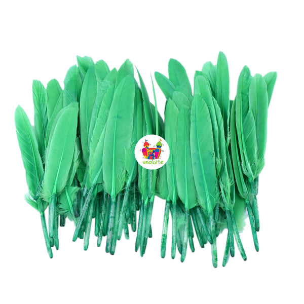 Unobite Natural Dyed Feather 8 to 10 CM Long (Dark Green).