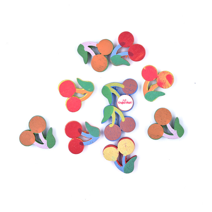 Unobite Grapes Design Wooden Buttons with Holes for Scrapbooking, DIY Crafts and Sewing etc..