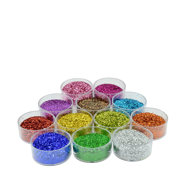 Unobite Glitter Sparkle Powder for Crafts,Arts and School Projects set of 12 Colors(3g per Color).