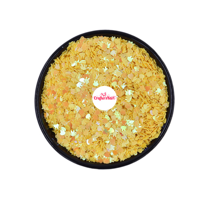 Unobite Rabbit Design 4MM Sequins for Resin, Nail Arts and DIY Crafts(Yellow Color).