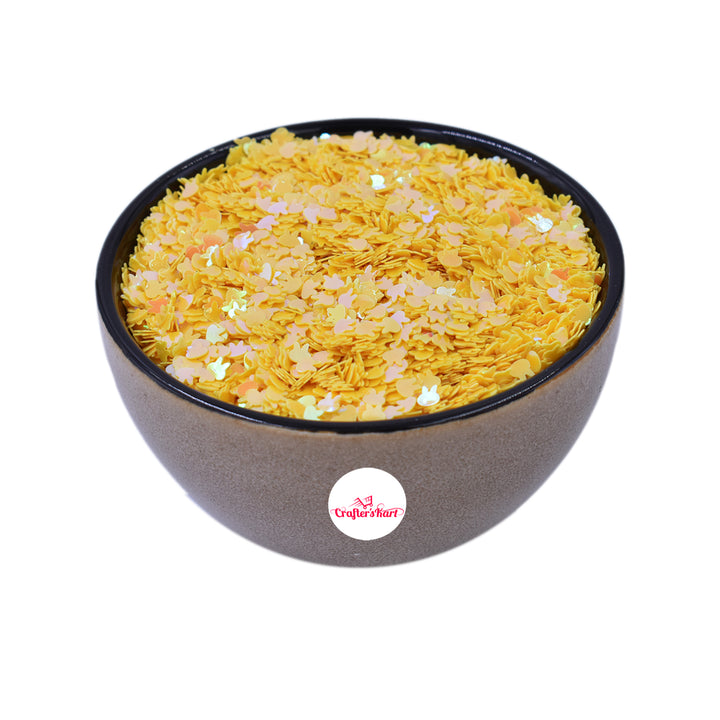 Unobite Rabbit Design 4MM Sequins for Resin, Nail Arts and DIY Crafts(Yellow Color).