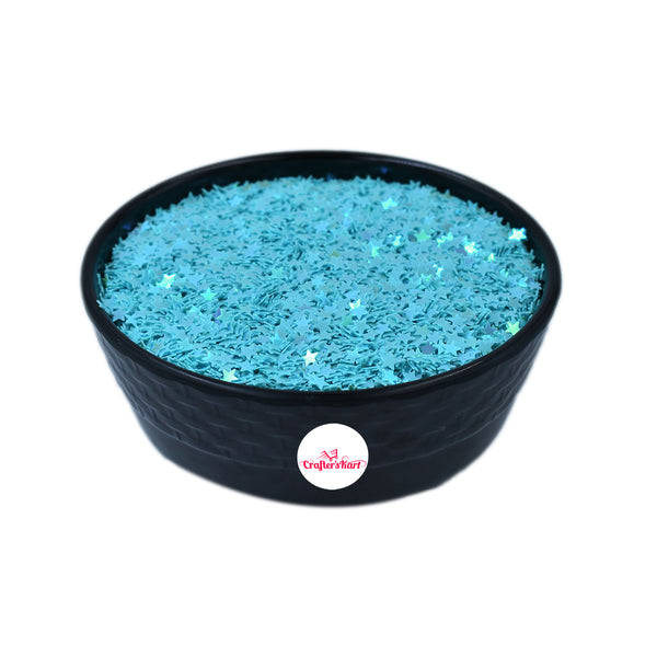 Unobite Star Design 3MM Sequins for Resin, Nail Arts and DIY Crafts(Light Blue Color).