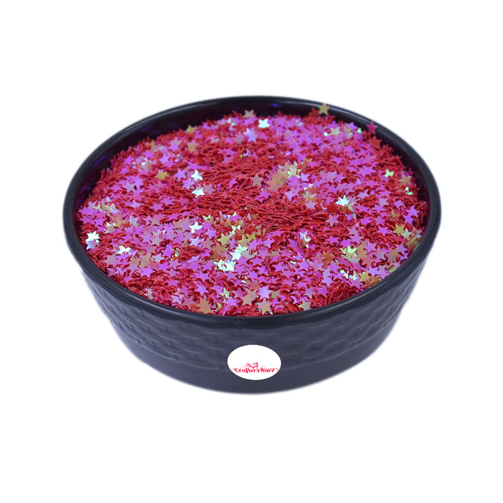 Unobite Star Design 3MM Sequins for Resin, Nail Arts and DIY Crafts(Red Color).