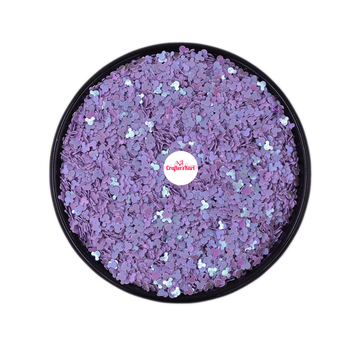Unobite Teddy Design 4MM Sequins for Resin, Nail Arts and DIY Crafts(Violet Color).