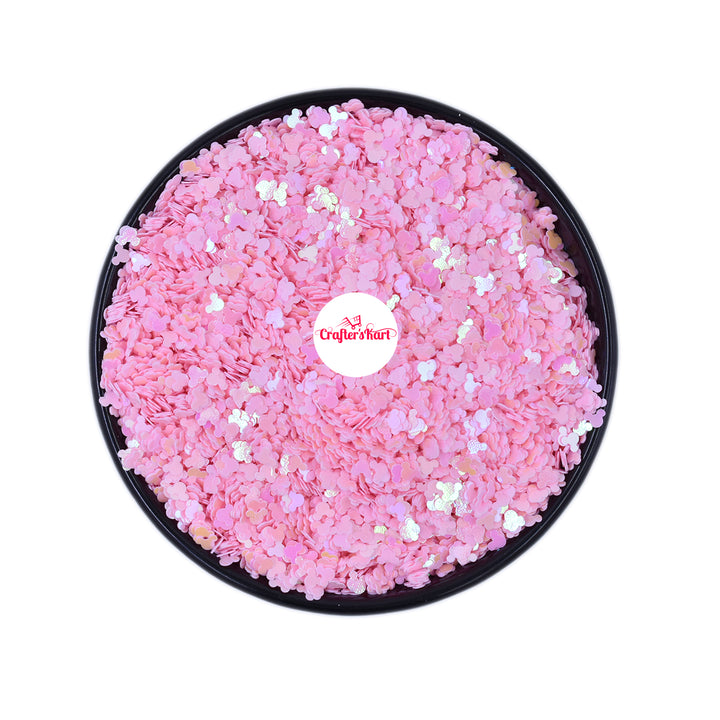 Unobite Teddy Design 4MM Sequins for Resin, Nail Arts and DIY Crafts(Pink Color).