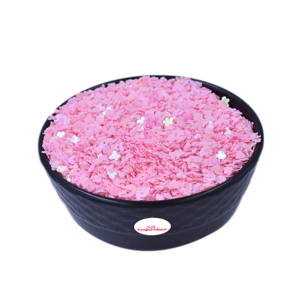 Unobite Teddy Design 4MM Sequins for Resin, Nail Arts and DIY Crafts(Pink Color).