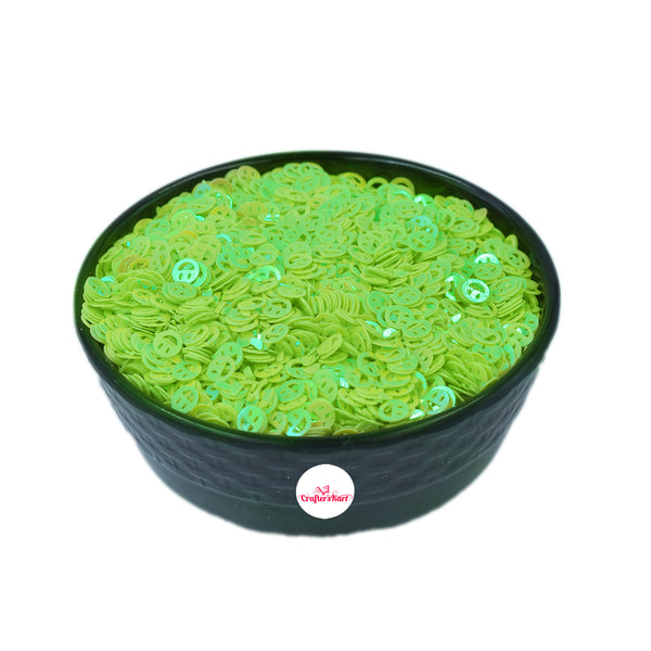Unobite Smiley Design 4MM Sequins for Resin, Nail Arts and DIY Crafts(Green Color).
