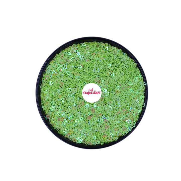 Unobite Heart Design 4MM Sequins for Resin, Nail Arts and DIY Crafts(Green Color).