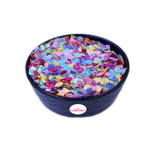 Unobite Leaf Design 4MM Sequins for Resin, Nail Arts and DIY Crafts(Multi Color).