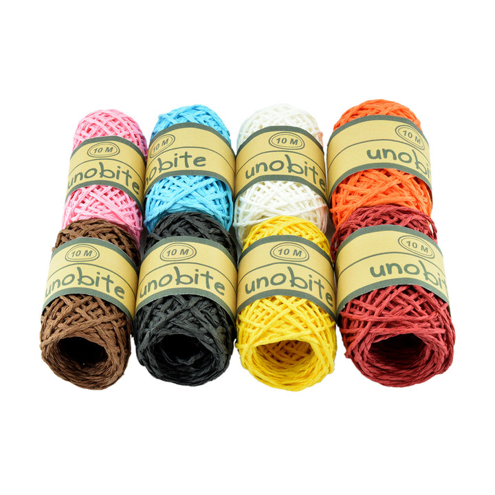 Unobite Premium Color Paper Twine Thread Cord for DIY Craft Decoration, Wedding and Party Supplies(10 Meter).