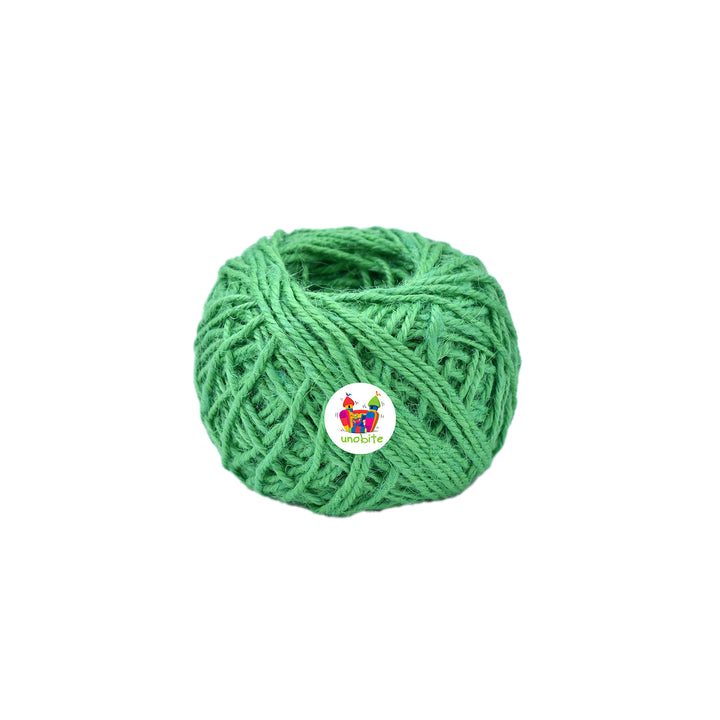 Unobite Natural Color Jute Twine Thread Cord for DIY Craft Decoration, Wedding and Party Supplies(Green Color, Each 50 Meter).