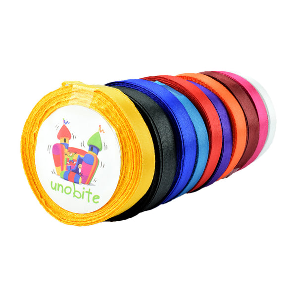 Unobite 0.5 inch Satin Ribbon for Art & Craft, Scrap booking, Decorations etc..