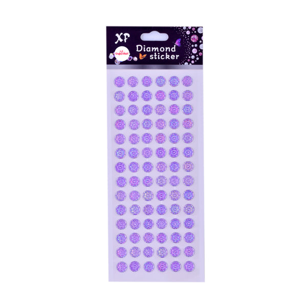 Self Adhesive Glitter Diamond Stickers for DIY Crafts, Scrapbooking, School Crafts, Decorations etc.(Violet Color)