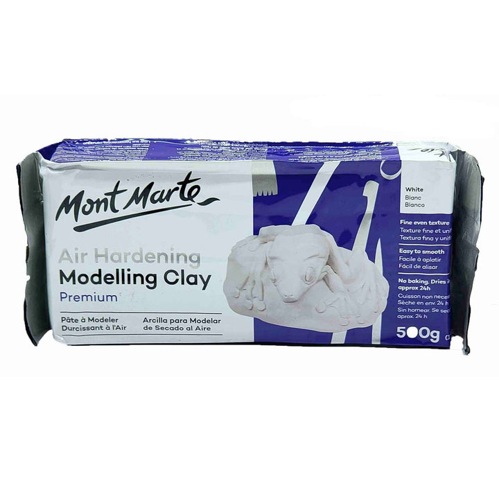 Mont Marte Air Hardening Modelling Clay Premium - White 500gms