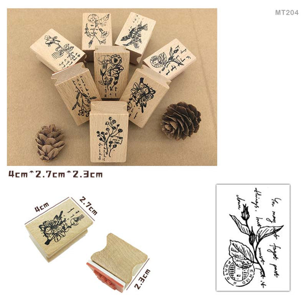 Vintage Wooden Stamp flower