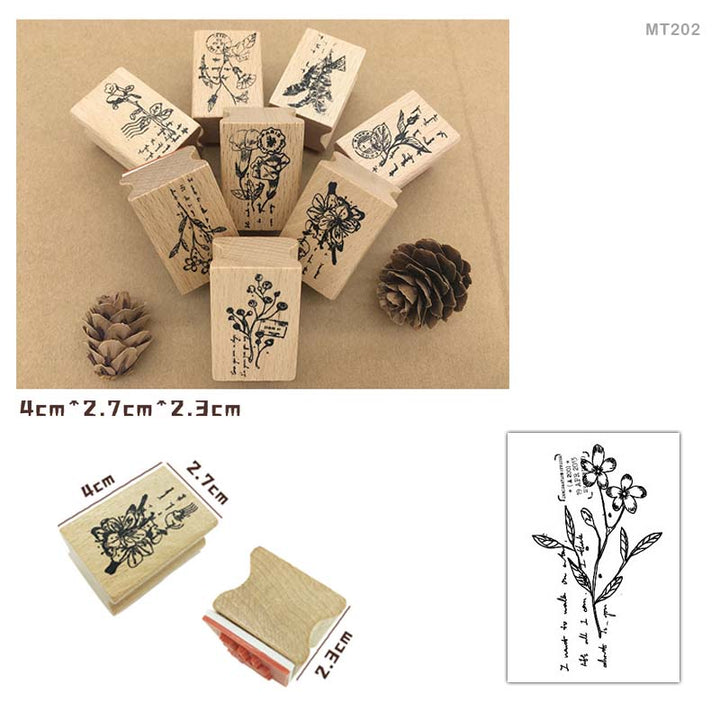 wooden flower stamp