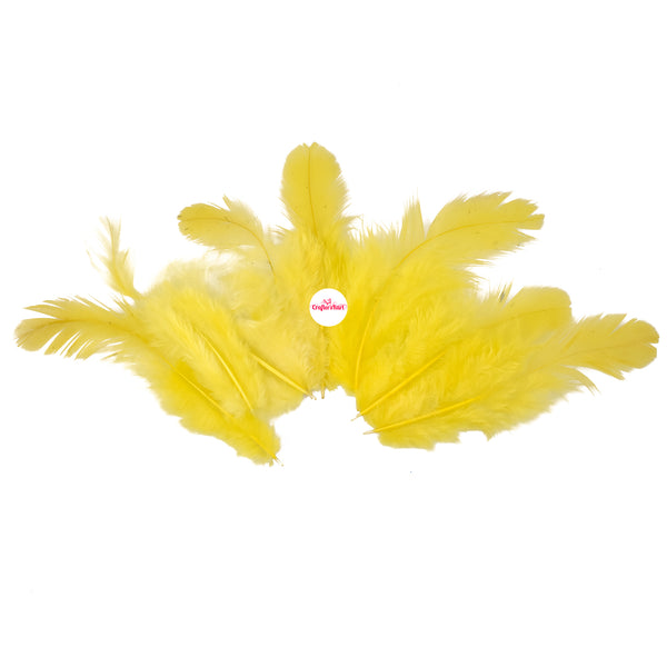 Natural Dyed Feather 5 to 10 CM Long (Yellow Color)
