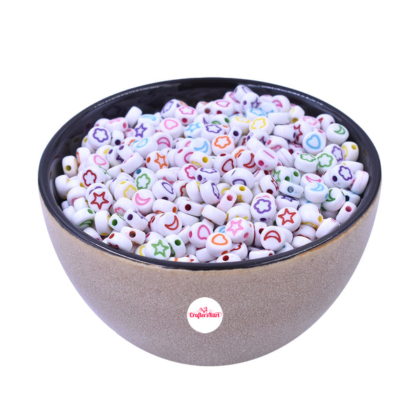Alphabet Beads, Smiley Beads, Letter Beads, Alphabet Beads for Jewellery making