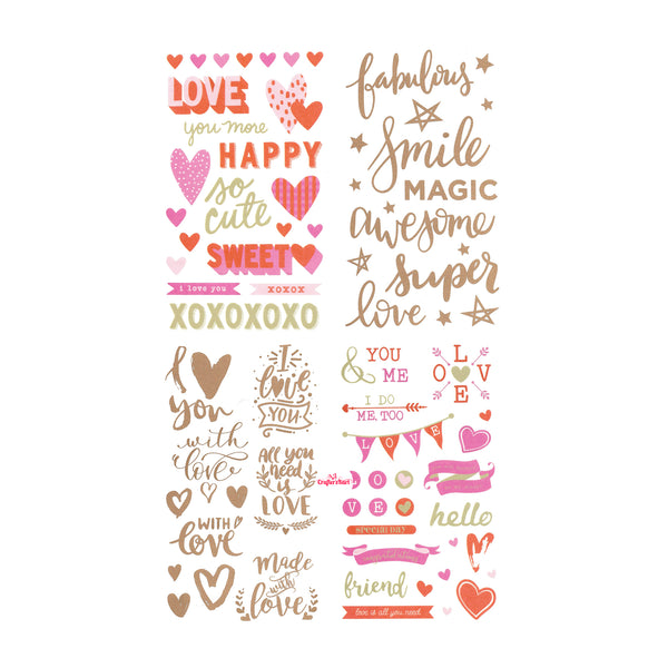 4 in 1 Eno Greeting Vintage Scrapbooking Stickers for Paper Craft, Scrapbooking etc.(Design 08)