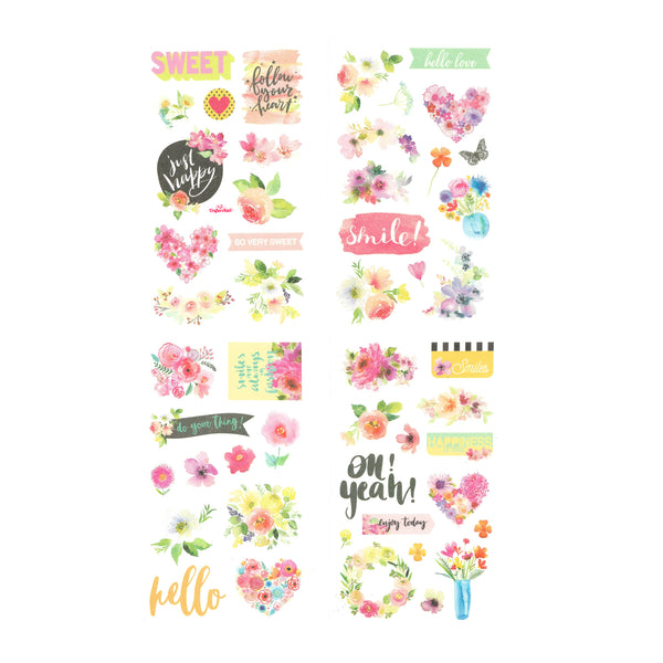 4 in 1 Eno Greeting Vintage Scrapbooking Stickers for Paper Craft, Scrapbooking etc.(Design 17)