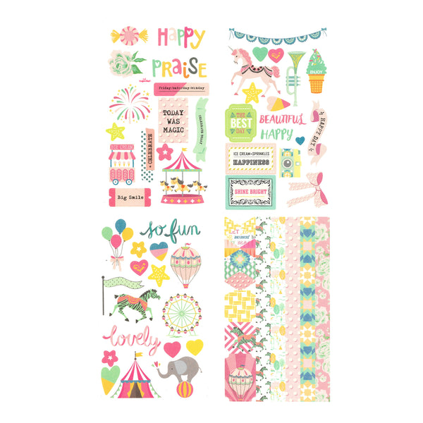 4 in 1 Eno Greeting Vintage Scrapbooking Stickers for Paper Craft, Scrapbooking etc.(Design 09)