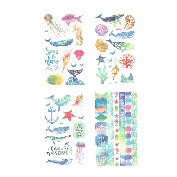 4 in 1 Eno Greeting Vintage Scrapbooking Stickers for Paper Craft, Scrapbooking etc.(Design 19)