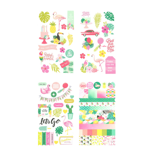 4 in 1 Eno Greeting Vintage Scrapbooking Stickers for Paper Craft, Scrapbooking etc.(Design 07)