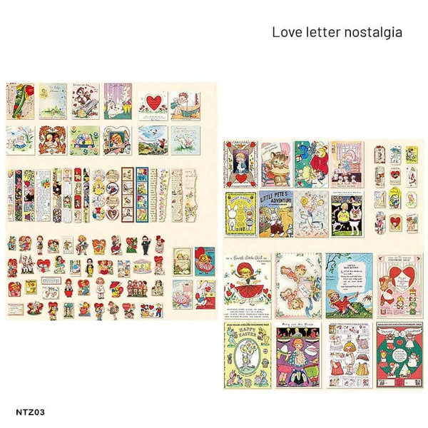99 Piece Journal Supplies Sticker for Scrapbook, Notebook, Journal, Card Making etc.(Love Letter Nostalgia)